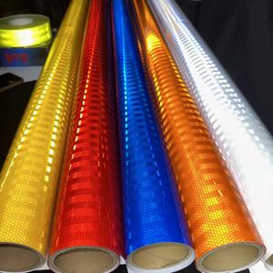 Radium CuộN <span class=keywords><strong>Retro</strong></span> Trắng Đỏ tự dính phản chiếu tấm Vinyl Phản Chiếu phim cuộn cho xe tải - Product Image 6