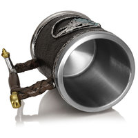 Chope à bière gothique en acier inoxydable pur à double paroi, 600 ml, écologique, durable, casque de loup, chope de chevalier, pour la maison, l'hôtel