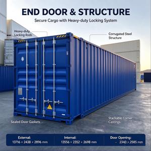 Conteneur maritime High Cube 45HQ de 45 pieds, certifié CSC, norme européenne, neuf ou d'occasion, pour le marché européen et d'Asie du Sud-Est - Product Image 1