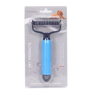 <span class=keywords><strong>Brosse</strong></span> de toilettage personnalisée pour animaux de compagnie, double face, pour démêler et éliminer les poils morts, peigne à sous-poil pour chiens et chats, <span class=keywords><strong>brosse</strong></span> à poils pour chiens, 2 pièces - Product Image 6