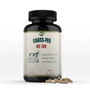 Cápsulas de Hígado de Res Alimentada con Pasto, 500 mg, Ricas en Hierro y Vitamina B12, Orgánicas, Sin OMG, Marca Privada OEM - Product Image 2