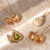 Nueva Serie de Collares con Colgante Abrible de Frutas y Verduras, Diseño Dulce y Original, Joyería Combinable para Mujeres y Damas