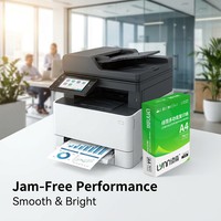Papel para Impresora Carton A4, 80 g/m², Paquete de 500 Hojas, Papel Multiusos para Oficina, Compatible con Impresoras Láser e Inyección de Tinta, Certificado LYNN