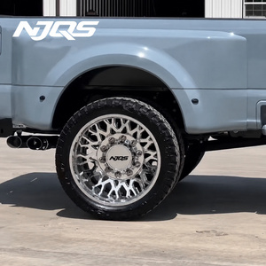 NJQS Geschmiedete Räder Doppelte Hinterrad-LKW-Aluminiumfelgen Polierte Felgen 22x8,25 30x8,25 Zoll LKW für Ford F450 Ram3500 - Product Image 5