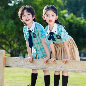Chemise à carreaux pour enfants, uniforme scolaire vert, style britannique, populaire 2026, pour maternelle, primaire et lycée - Product Image 4