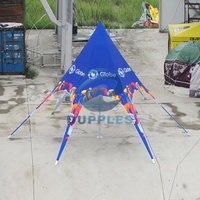 Tente étoile imperméable / Auvent araignée - Grand auvent extérieur en PVC avec logo personnalisé pour le camping, les fêtes et les événements (cadre en aluminium)