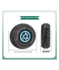 1 paquete de ruedas de 10 pulgadas de goma 3,50-4 conductor de rueda neumática de acero plástico Car Valley - Product Image 3