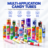 Tube d'emballage en aluminium-plastique pour chewing-gum avec impression UV personnalisée, design graphique, diamètre 12,7-35 mm, bouchon à vis