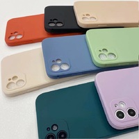 Coque de téléphone antichoc en TPU souple mat de couleur unie, protection intégrale des bords, couleurs bonbon, pour iPhone 13, 14, 15, 16, 17 Pro Max