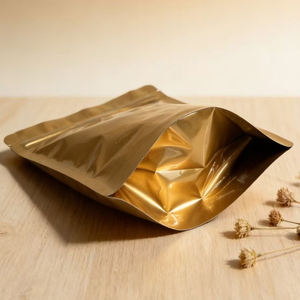 Emballage alimentaire personnalisé, sachet de poudre 400g, pochette pour grains de café de boutique avec fermeture éclair et valve - Product Image 5