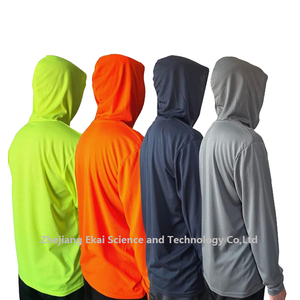 Bông và polyester <span class=keywords><strong>Hi</strong></span> <span class=keywords><strong>VIS</strong></span> bảo hộ lao động dài tay áo màu hồng an toàn Áo sơ mi với hoodie cho nam giới phụ nữ - Product Image 6