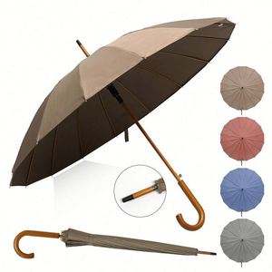 Parapluie de golf personnalisé en promotion, cadeau d'affaires, impression de logo publicitaire, parapluie droit coupe-vent et imperméable pour la pluie - Product Image 6