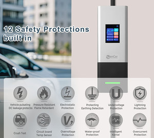 Chargeur EV portable 32A 7kW EVSE Basic AC Station de charge domestique avec application WiFi en option <span class=keywords><strong>Zencar</strong></span> modèle C20 - Product Image 3