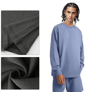 AK24 Cổ Điển Axit Rửa Dài Tay Áo T Áo Sơ Mi Biểu Tượng Tùy Chỉnh Nặng Người Đàn Ông Dài Tay Áo T-Shirts - Product Image 2