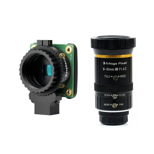Module de caméra Raspberry Pi 1,6 MP à obturateur global avec capteur IMX296 et objectif zoom C-Mount 8-50 mm pour capture haute vitesse - Product Image 1