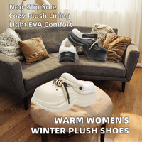 Chaussures d'hiver pour femmes, mignonnes, en EVA, antidérapantes, douces, chaudes, à semelle épaisse, doublées de peluche, en coton, confortables, avec nœud décoratif