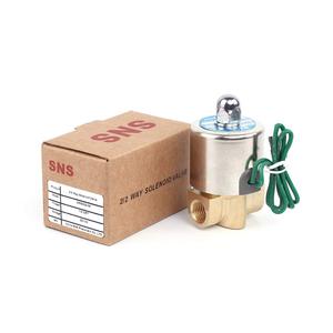 Vanne solénoïde électrique SNS 1/4 po NPT en laiton normalement fermée pour eau, air, diesel, DC12V, haute résistance à la température - Product Image 4
