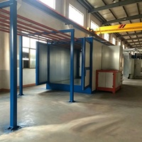 Four de peinture en poudre motorisé Santong certifié CE à haute productivité avec rails supérieurs double face 110V/220V/380V
