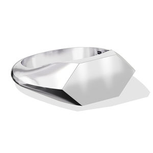 Gemcel di alta qualità prezzo all'ingrosso personalizzato 18K placcato in oro unico anello esagonale incidibile - Product Image 5