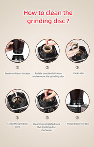 Máquina de Café Comercial con Cuchillas, Sistema de Secado por Calor de Acero Inoxidable, Molinillo de Café Espresso Doméstico para Granos de Café - Product Image 6
