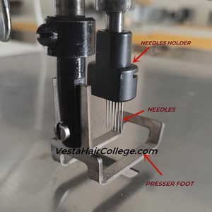 เข็มระบายอากาศสำหรับทอผ้าเกาหลีนำเข้าสำหรับวิกผมทำมือ50ชิ้น/ถุง1-1-2 2-3 3-4วิกผมเกาหลีเข็มระบายอากาศ - Product Image 3