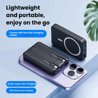 Batterie externe magnétique à charge rapide 22,5 W avec support et câble Type-C, câble en L inclus, pour iPhone 18 17 16 15 14 13 Pro Max