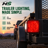 Feu arrière LED HSSH 12V IP68, feu combiné arrière pour camion lourd, remorque, semi-remorque, véhicule de transport