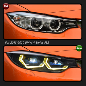 Feux avant TYPY pour BMW Série 4 2013-2020, modèles F32, avec lentilles LED, feux de jour et clignotants séquentiels. - Product Image 3