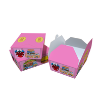 Caja de Aperitivos Personalizada, Envase de Comida Rápida, Cajas de Papel Kraft para Llevar, para Aperitivos, Hamburguesas y Sándwiches