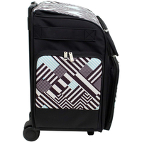Sac fourre-tout universel pour machine à coudre géométrique, mallette de luxe Portable, motif vague, rangement du roulage, pour artisanal à double roues