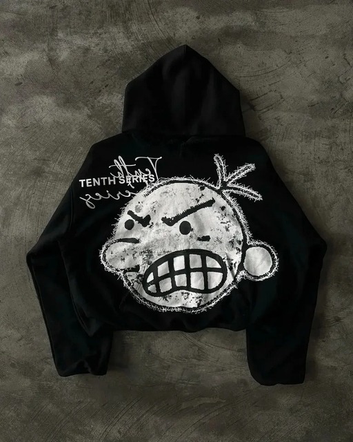 Custom Hoodie 300 GSM to 550 Heavyweight Cotton 4XL Graphic Print Vintage Cloak Design for Anime Clothing Brand