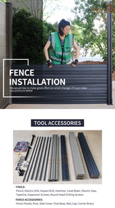 Clôture extérieure <span class=keywords><strong>en</strong></span> bois écologique, clôture de jardin décorative <span class=keywords><strong>en</strong></span> plastique Composite, clôture de balcon pour maisons - Product Image 3