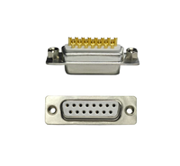 Konektor Betina DB15P-K, Konektor Dsub 15 Pin Rotary Pin Tembaga Padat Berlapis Emas Industri