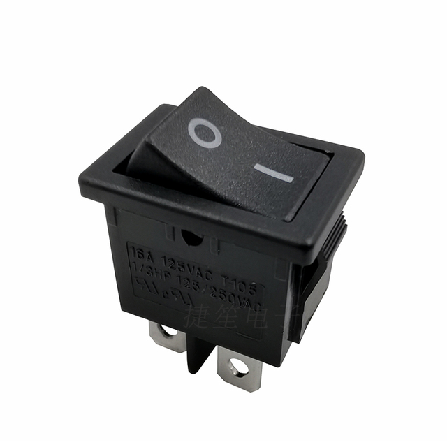 10A250V/16A125V 4Pin Rocker Switch Panel Switch PA66 Material Square Green Red Black White On-Off Function Rocker Switch