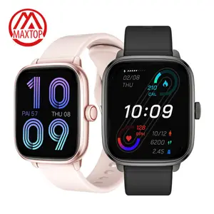 Maxtop China Fabrikant Groothandel Groot Scherm Heren Oem Ip67 Waterdicht Bt Call Smartwatch Full Touch Sport Fitness Smart Watch