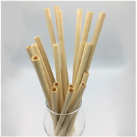 Pailles en bambou naturel personnalisées de haute qualité pailles à boire jetables avec logo personnalisé