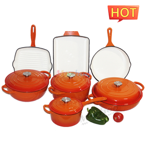 Fonte Mochoo fabbrica padella per pane in ghisa smaltata con coperchio/10 "forno per il pane in ghisa a lievitazione naturale teglia/forno olandese per <span class=keywords><strong>Bre</strong></span> - Product Image 4