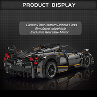 Voiture de sport Huayra grise à l'échelle 1:8, modèle 13182, jouet de construction en ABS, 4802 pièces, jouet éducatif certifié CE, cadeau de festival