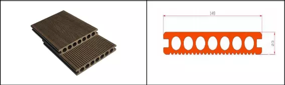 Wood Floor 3D Embossing Texture WPC Decking Composite Deck Floor Waterproof