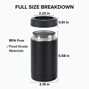 Avustralya 375ml Stubby Kutu Soğutucu 4'ü 1 Arada Vakumlu Yalıtımlı Metal Soğutucu, Özel Renkli Bira Şişesi Tutucu - Product Image 5