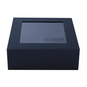 लक्जरी कस्टम लोगो शर्ट बॉक्स pvc विंडो पैकेजिंग चुंबकीय कस्टम शर्ट बॉक्स