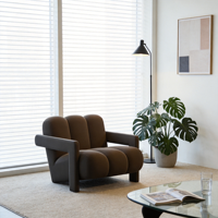 Canapé simple en velours minimaliste moderne, housse amovible, convient aux petits appartements, salons et balcons