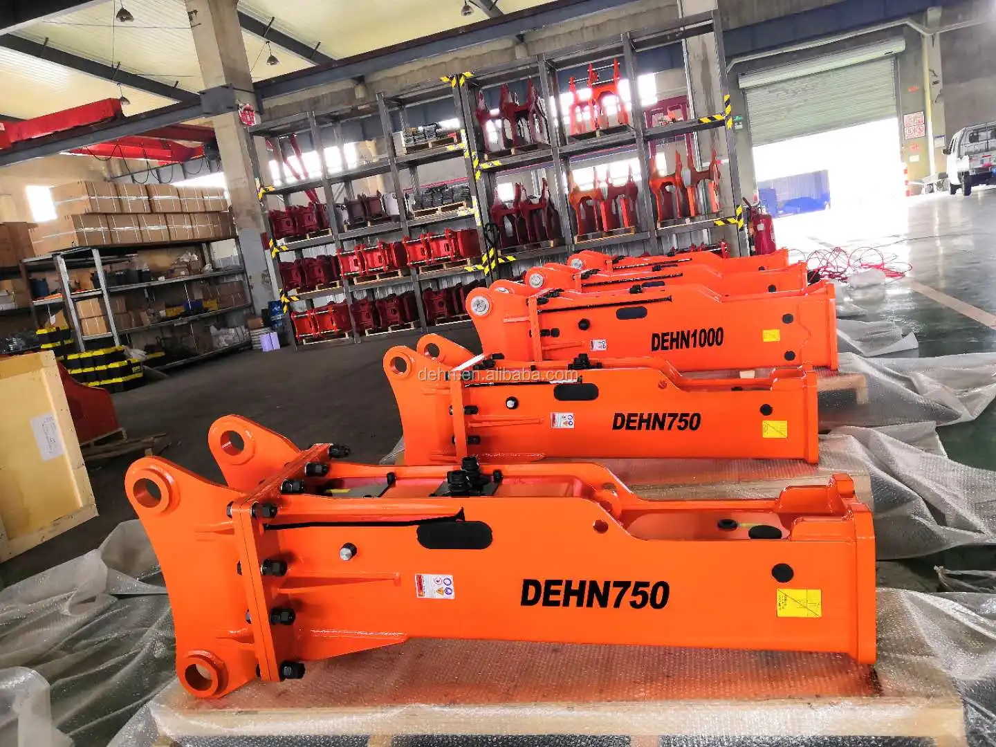 DEHN 750 حالة 580 super l مطرقة كسر هيدروليكية 75 مطارق هيدروليكية إزميل للحفارة 75 مللي متر