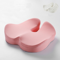 Chaise de bureau ergonomique et coussin de siège de voiture mousse à mémoire coccyx oreiller lombaire orthopédique pour soulager la pression longue assise