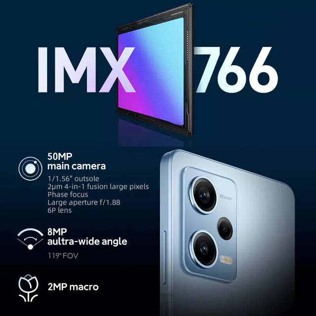 Redmi Note 12 PRO 5G Smartphone 256GB 6.8" AMOLED 108MP Camera 5000-5999mAh Battery 30-39W Fast Charging Octa Core Dual SIM