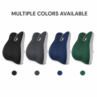 Coussin de soutien lombaire ergonomique en mousse à mémoire de forme pour chaise de bureau, coussin dorsal respirant réglable pour soulager la douleur, bureau à domicile