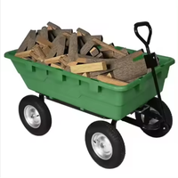 Produit de haute qualité personnalisé dans l'industrie Mini chariot à benne basculante en poly vert durable robuste chariot à outils de jardin chariot brouette