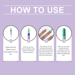 Stylo à ongles DIY à pointe fine 0,5 mm, pinceau liner pour gel, séchage rapide, imperméable, outil de décoration pour manucure - Product Image 2