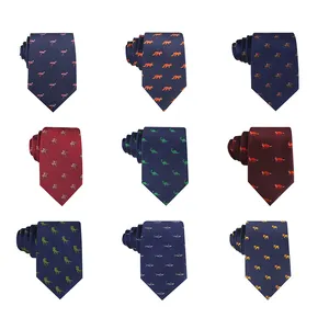 JINJIE New style Australian polyester customised animal pattern necktie for men