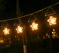 Lampes suspendues solaires en forme d'étoile, IP44, étanches, LED automatiques, télécommande, certifiées CE, pour le camping en plein air, les tentes